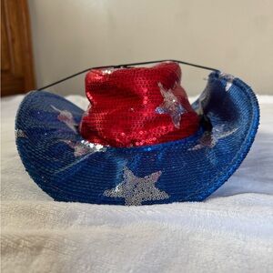 4th of July Sequin Cowboy Hat